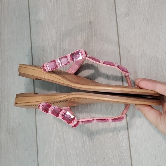 Coconuts By Matisse Women Twinkle Crystal Thong Sandals Flats shoes sz 8 - Picture 7 of 10